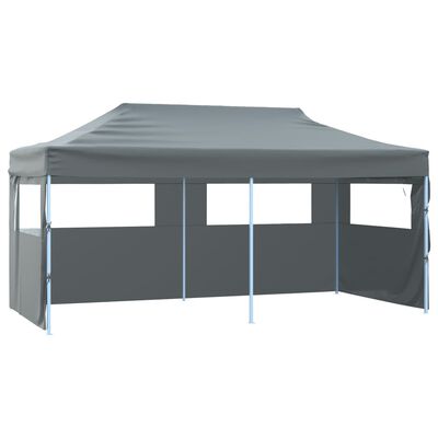 vidaXL Carpa plegable profesional con 4 paredes acero antracita 3x6 m