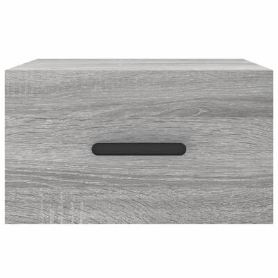 vidaXL Mesitas de noche de pared 2 uds color gris Sonoma 35x35x20 cm