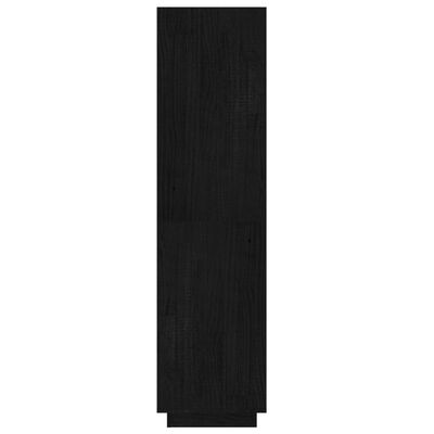 vidaXL Estantería/divisor de espacios madera pino negro 60x35x135 cm