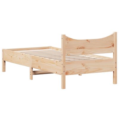 vidaXL Estructura de cama sin colchón madera maciza de pino 100x200 cm