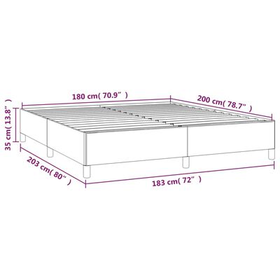 vidaXL Estructura de cama de cuero sintético blanco 180x200 cm