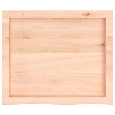 vidaXL Tablero de mesa madera maciza roble sin tratar 60x50x(2-6) cm