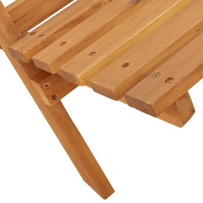 vidaXL Sillas jardín plegables 4 uds tela madera maciza y tela crema