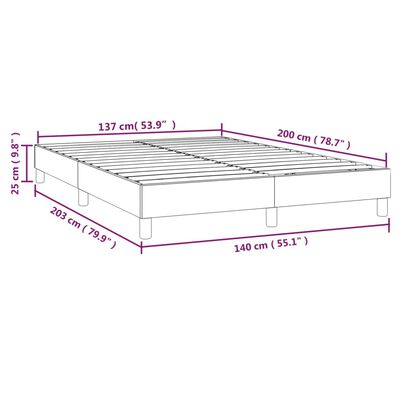 vidaXL Estructura de cama de cuero sintético capuchino 140x200 cm