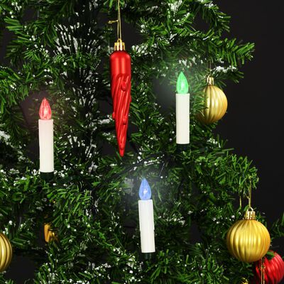 vidaXL Velas LED inalámbricas de Navidad mando distancia 30 uds RGB