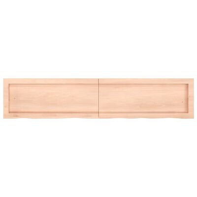 vidaXL Estante de pared madera maciza roble sin tratar 140x30x(2-6) cm