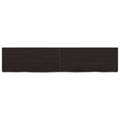 vidaXL Estante pared madera roble tratada marrón oscuro 140x30x(2-4)cm