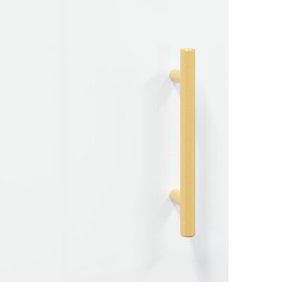 vidaXL Aparador alto madera contrachapada blanco brillo 34,5x34x180 cm