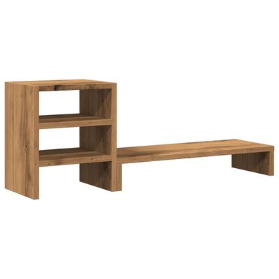 vidaXL Soporte de monitor con organizador escritorio madera artisian