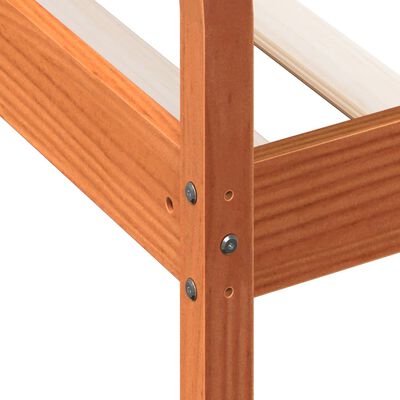 vidaXL Sofá cama sin colchón madera maciza pino marrón cera 80x200 cm