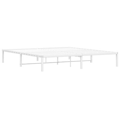 vidaXL Estructura de cama de metal blanco 180x200 cm