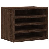 vidaXL Organizador escritorio madera ingeniería marrón 36x26x29,5 cm