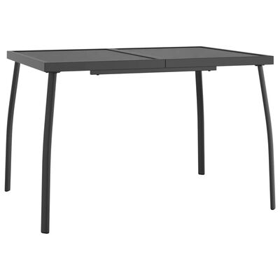 vidaXL Juego de comedor de jardín 7 pzas malla metálica gris antracita