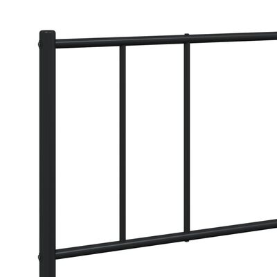 vidaXL Estructura cama sin colchón con cabecero metal negro 193x203 cm