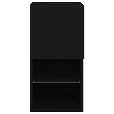 vidaXL Mueble para TV con luces LED negro 30,5x30x60 cm