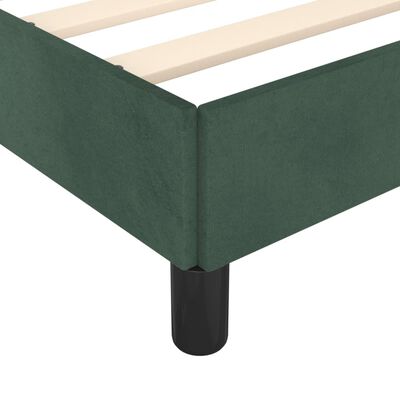 vidaXL Estructura cama sin colchón terciopelo verde oscuro 160x200 cm