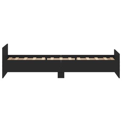 vidaXL Estructura de cama madera de ingeniería negra 90x200 cm