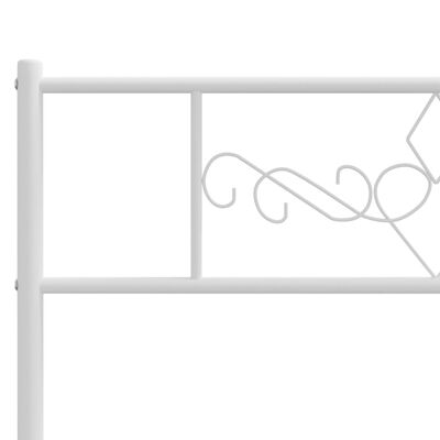 vidaXL Estructura cama sin colchón con cabecero metal blanco 107x203cm