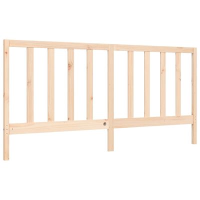 vidaXL Estructura de cama de matrimonio con cabecero madera maciza