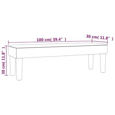 vidaXL Banco de tela marrón 100x30x30 cm