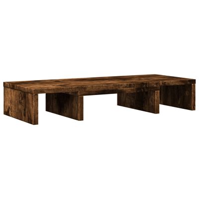 vidaXL Soporte de pantalla ajustable madera roble ahumado 60x24x10,5cm