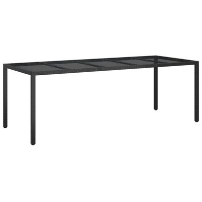 vidaXL Set de comedor de jardín 9 pzas y cojines ratán sintético negro