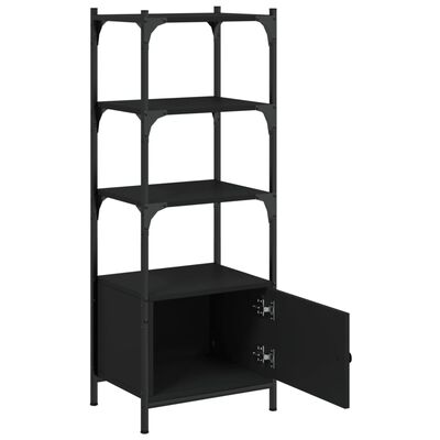 vidaXL Librería de 3 estantes madera ingeniería negro 41x30x109,5 cm