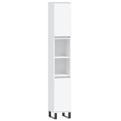 vidaXL Juego de muebles de baño 3 pzas madera contrachapada blanco