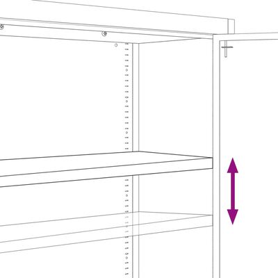 vidaXL Armario archivador de acero blanco 90x40x145 cm