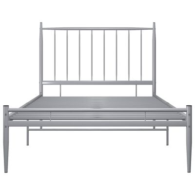 vidaXL Estructura de cama sin colchón metal gris 100x200 cm