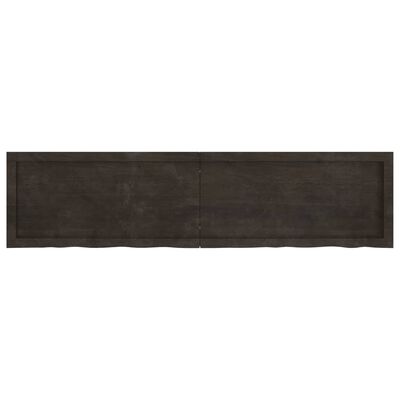 vidaXL Estante pared madera roble tratada marrón oscuro 160x40x(2-4)cm