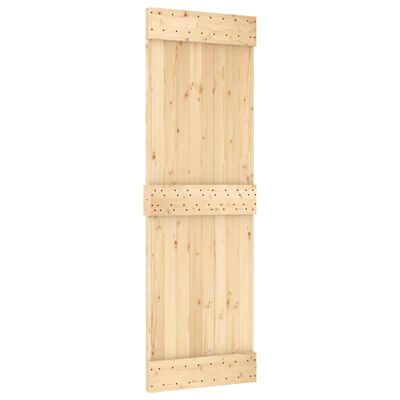 vidaXL Puerta corredera con herrajes madera maciza de pino 70x210 cm