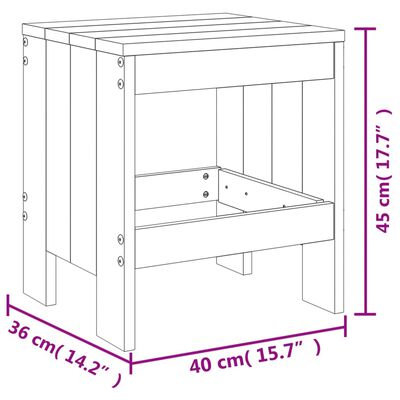 vidaXL Set de comedor de jardín 17 pzas madera maciza pino marrón miel