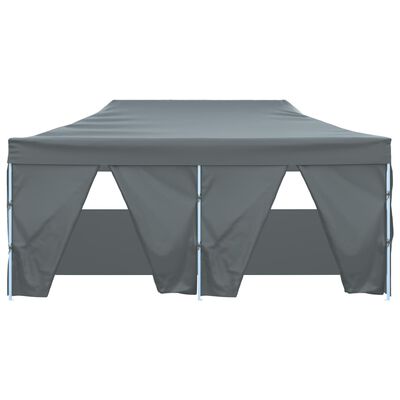 vidaXL Carpa plegable profesional con 4 paredes acero antracita 3x6 m