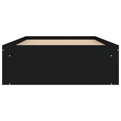 vidaXL Estructura de cama negra 100x200 cm