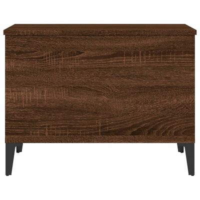 vidaXL Mesa de centro madera contrachapada roble marrón 60x44,5x45 cm