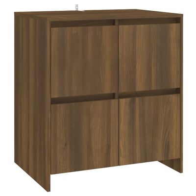 vidaXL Aparadores 2 uds madera de ingeniería marrón roble 70x41x75 cm