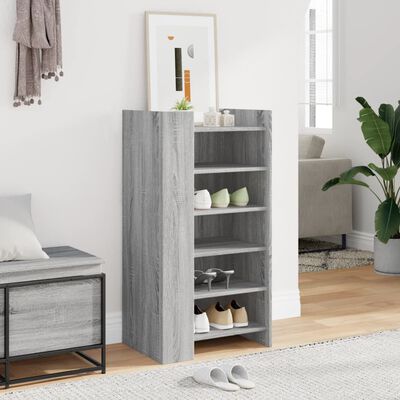 vidaXL Mueble zapatero madera de ingeniería gris Sonoma 52x37,5x100 cm