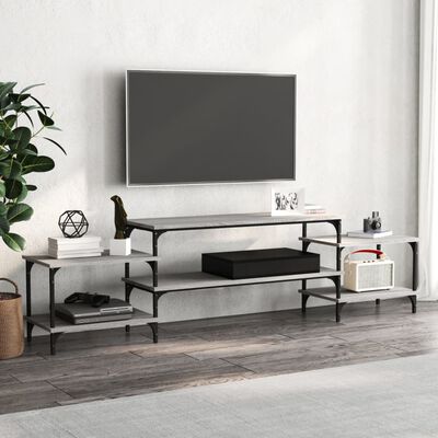 vidaXL Mueble para TV madera contrachapada gris Sonoma 197x35x52 cm