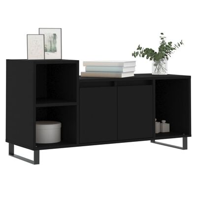 vidaXL Mueble para TV madera contrachapada negro 100x35x55 cm