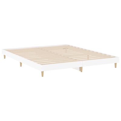 vidaXL Estructura de cama madera de ingeniería blanca 200x200 cm