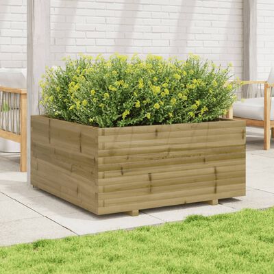 vidaXL Jardinera madera de pino impregnada 100x100x49,5 cm