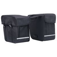 vidaXL Bolsa doble para bicicleta alforja impermeable 35 L negra