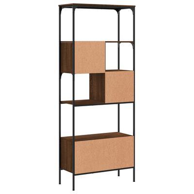 vidaXL Librería 5 estantes madera ingeniería marrón 76x33x188,5 cm