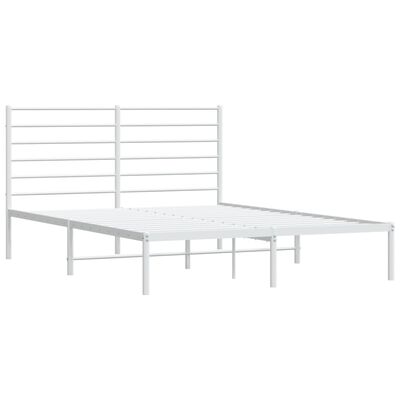 vidaXL Estructura cama sin colchón con cabecero metal blanco 120x190cm