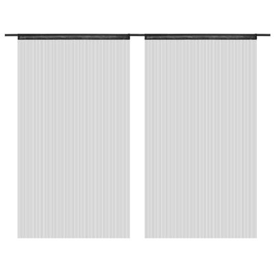 vidaXL Cortinas de flecos 2 piezas 140x250 cm negras