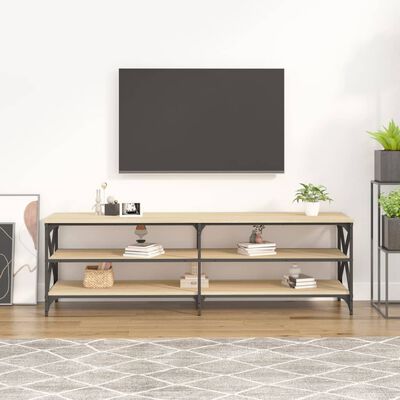 vidaXL Mueble de TV madera contrachapada roble Sonoma 160x40x50 cm