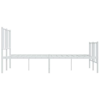 vidaXL Estructura cama sin colchón con estribo metal blanco 160x200 cm