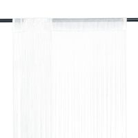 vidaXL Cortinas de flecos 2 piezas 100x250 cm blancas