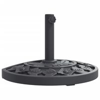 vidaXL Base de sombrilla semicircular para palos de Ø38 / 48 mm 9 kg